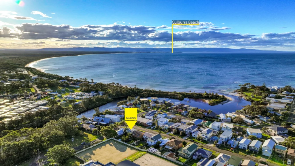 Currarong beach house aerial view