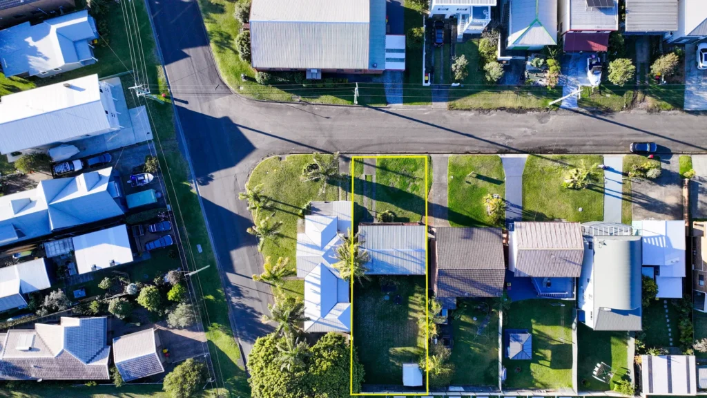 Currarong beach house aerial view